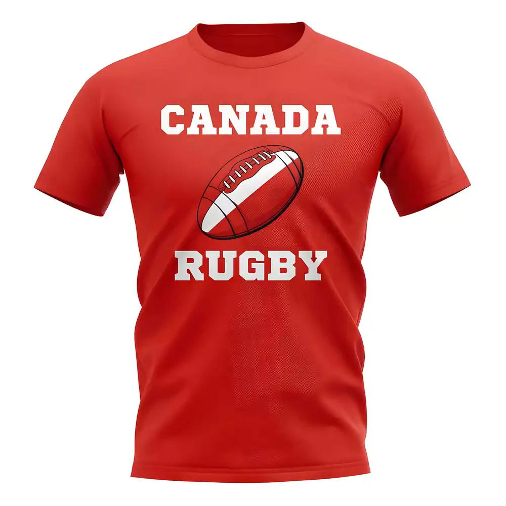 Canada Rugby Ball T-Shirt (Red)