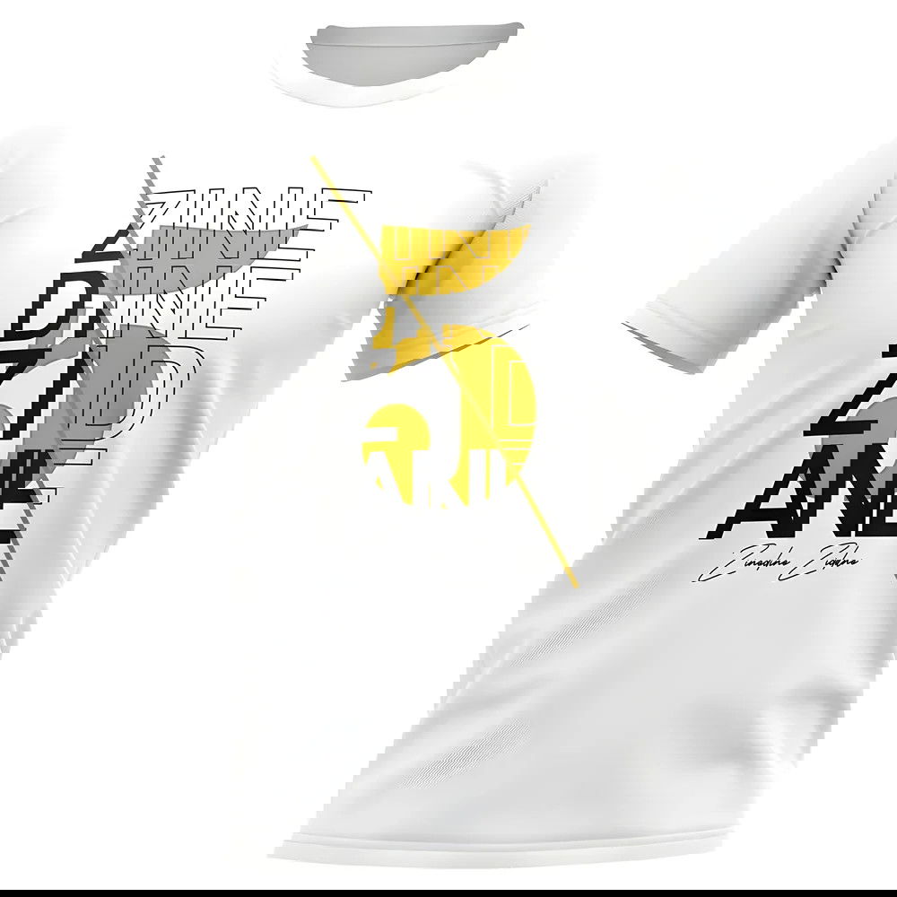 Zinedine Zidane Real Madrid Graphic Signature T-Shirt (White)