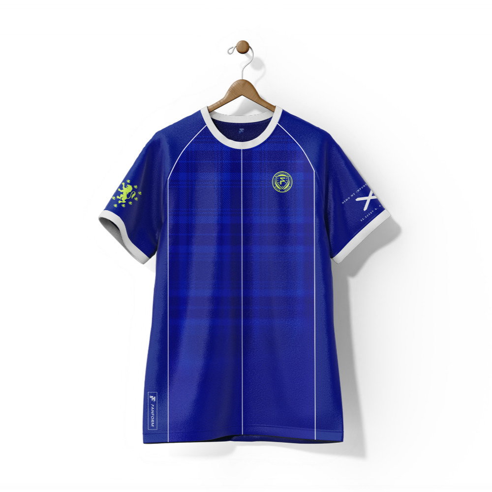 Scotland Tartan Army Home Supporter Jersey Kids Short Sleeve