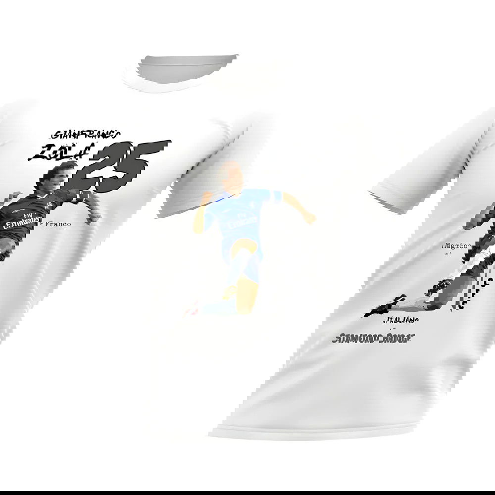 Gianfranco Zola Chelsea Graphic T-Shirt (White)