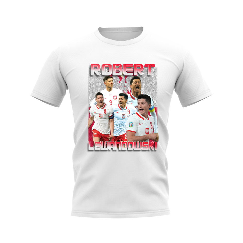 Robert Lewandowski Poland Bootleg T-Shirt (White)