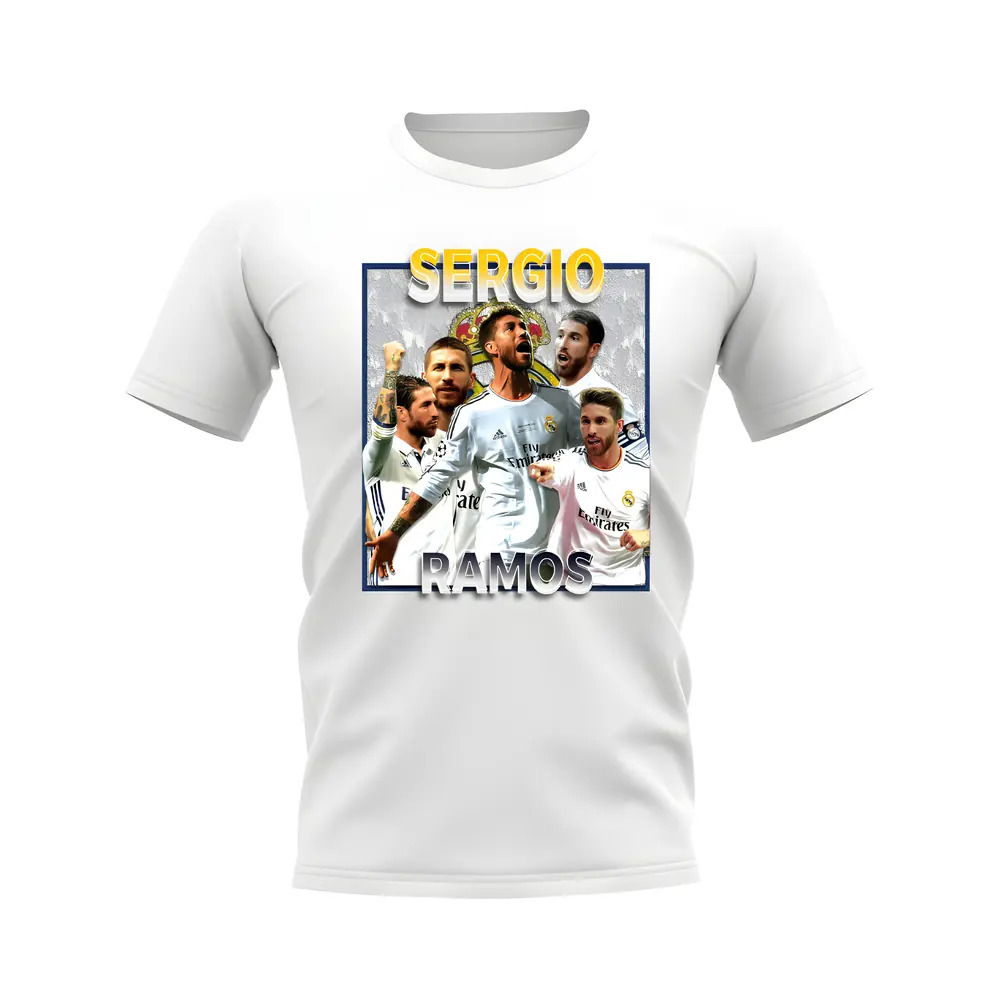 Sergio Ramos Real Madrid Bootleg T-Shirt (White)