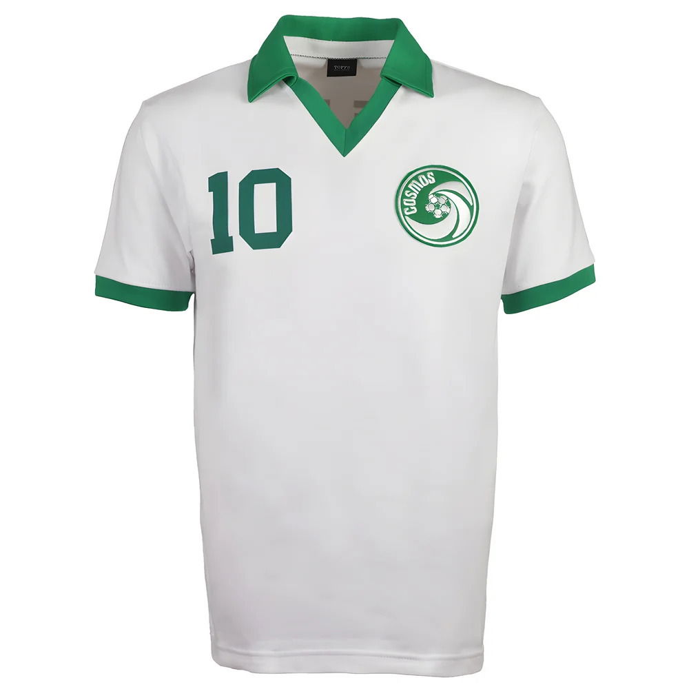 New York Cosmos Pele White Retro Shirt with PELE 10