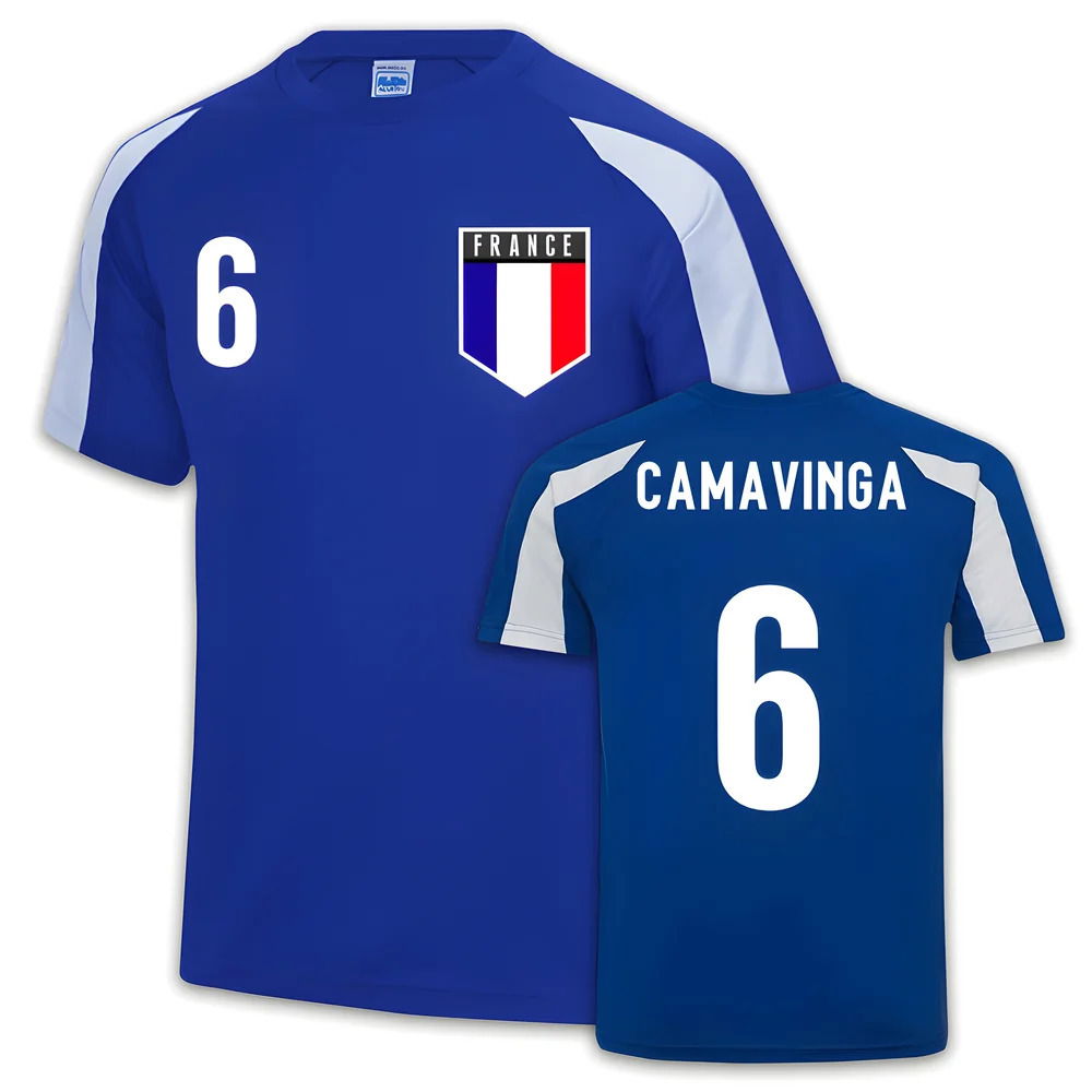 France Sports Jersey Training (Eduardo Camavinga 6)