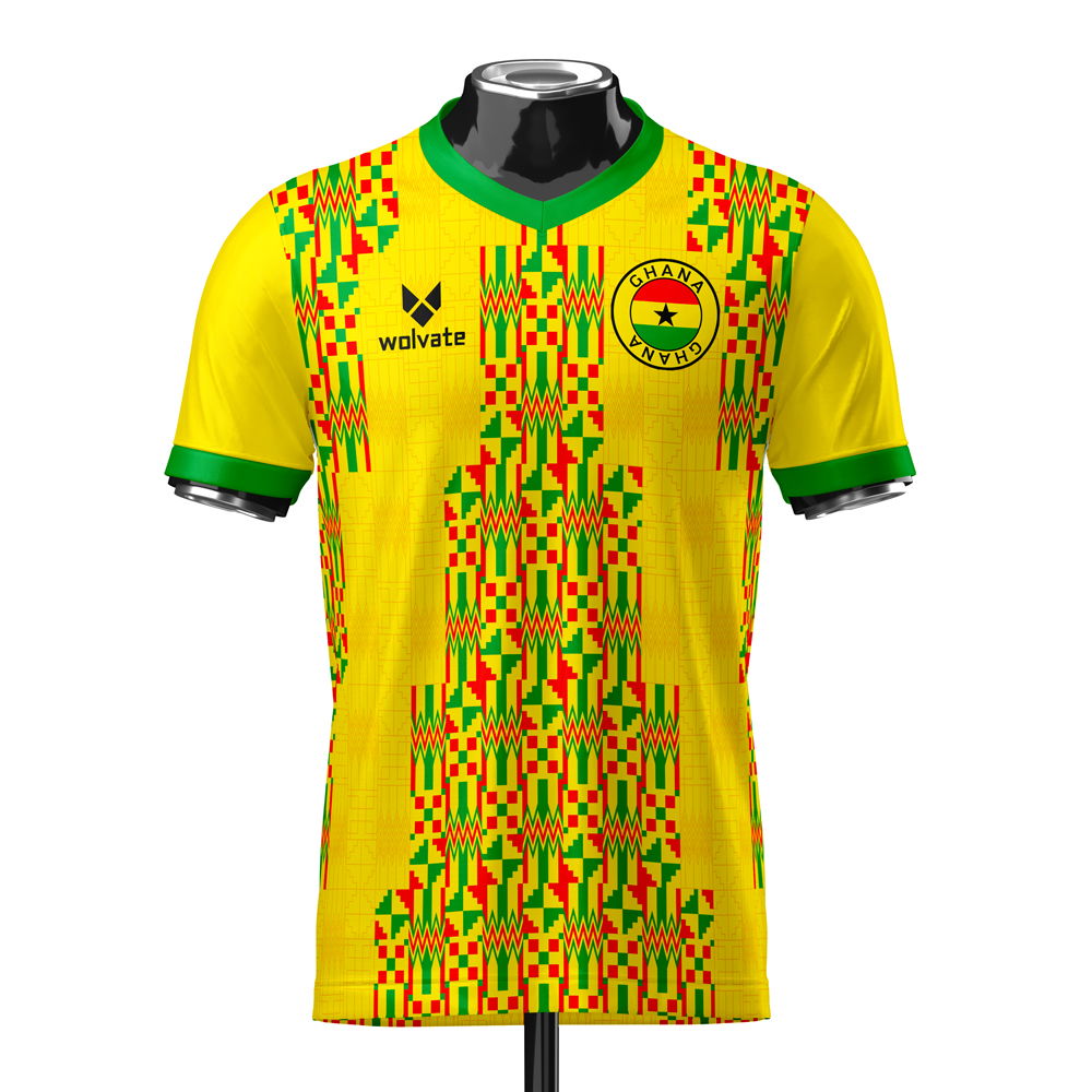 Ghana Heritage Football Jersey (Wolvate) Kids Short Sleeve