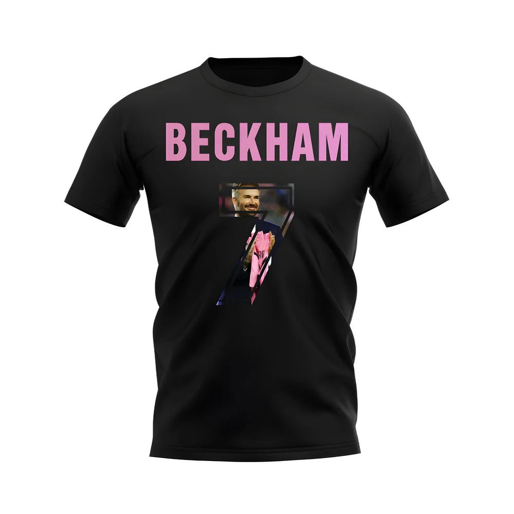 David Beckham Name And Number Inter Miami T-Shirt (Black)