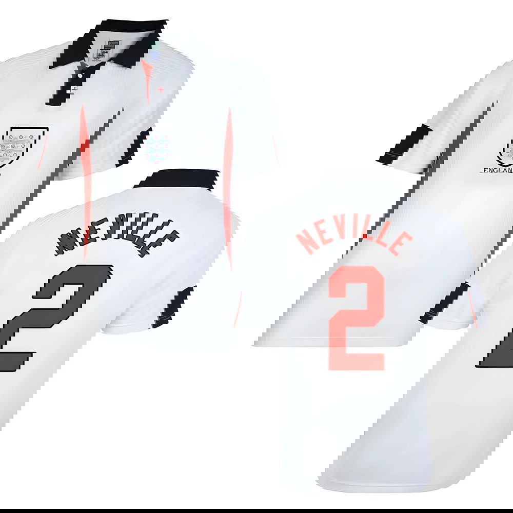 Score Draw England World Cup 1998 Home Shirt (Neville 2)