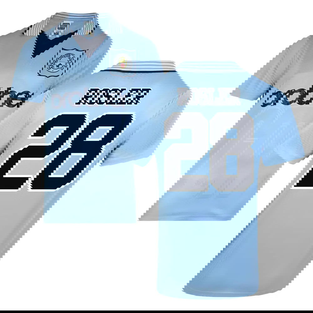 Score Draw Man City 1996 Home Shirt (Rosler 28)