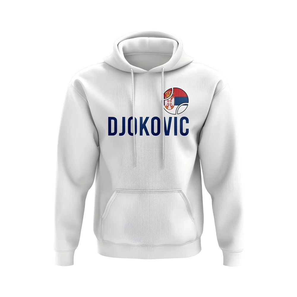 Novak Djokovic Serbia Name Hoody (White)