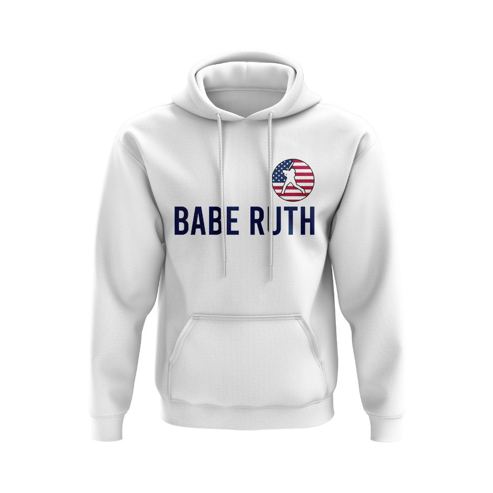 Babe Ruth USA Name Hoody (White)