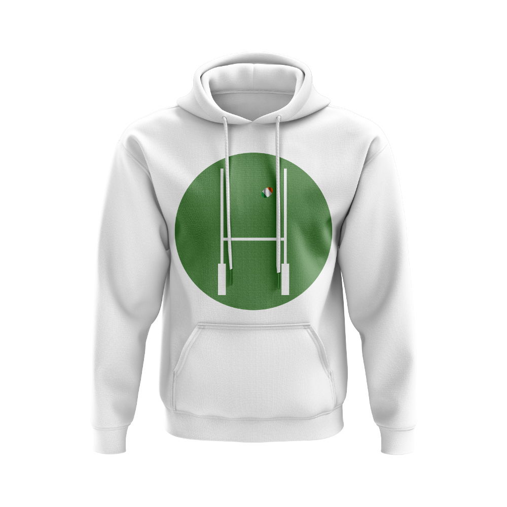 Ireland Rugby Posts Circle Hoody (White)