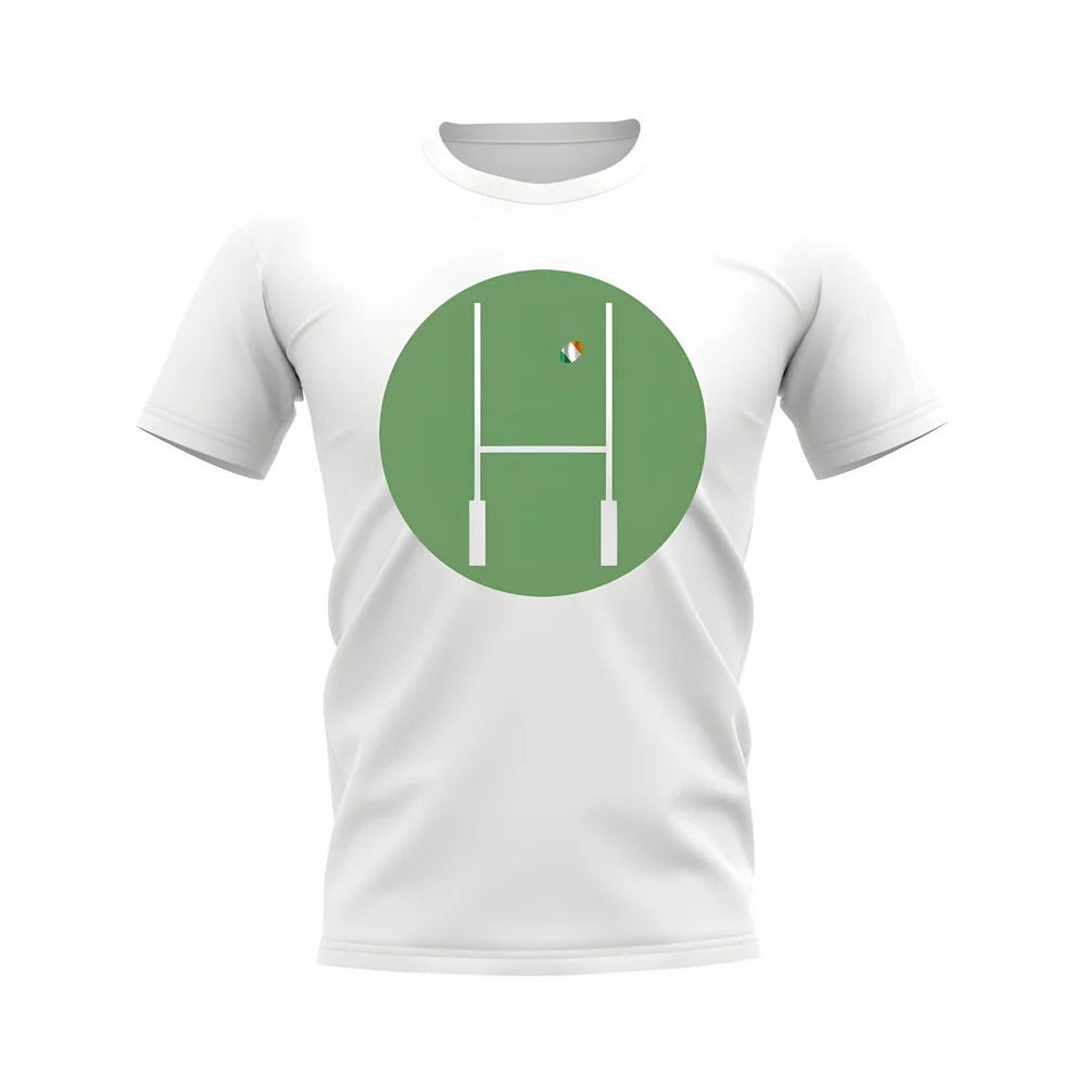 Ireland Rugby Posts Circle T-Shirt (White)