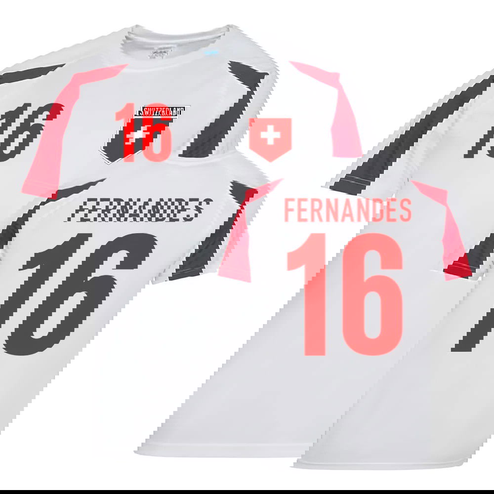 Gelson Fernandes Switzerland Sports Training Jersey (White-Red)
