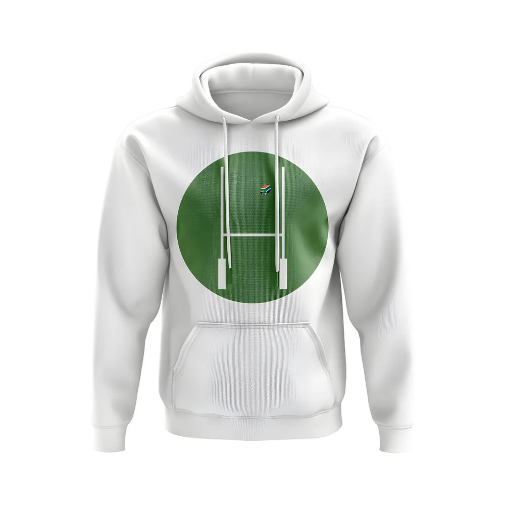 South Africa Rugby Posts Circle Hoody (White)