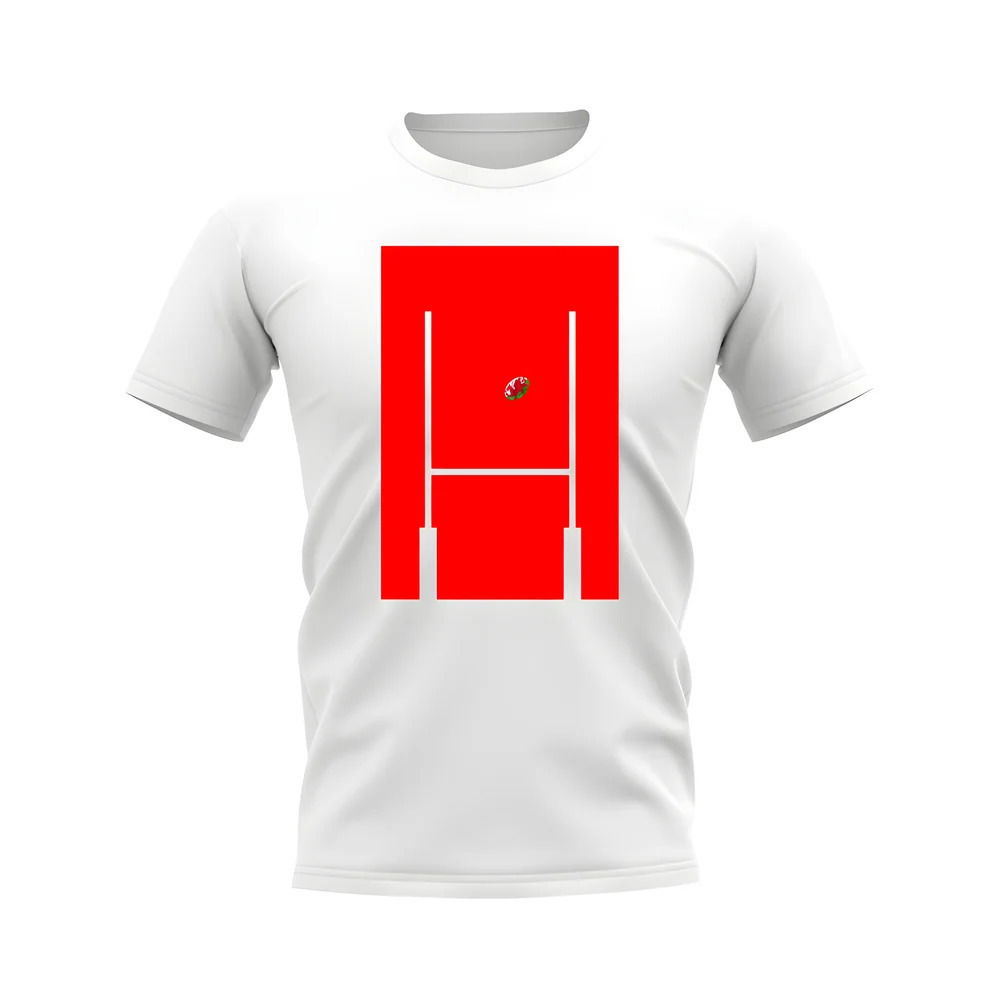 Wales Rugby Posts T-Shirt (White)