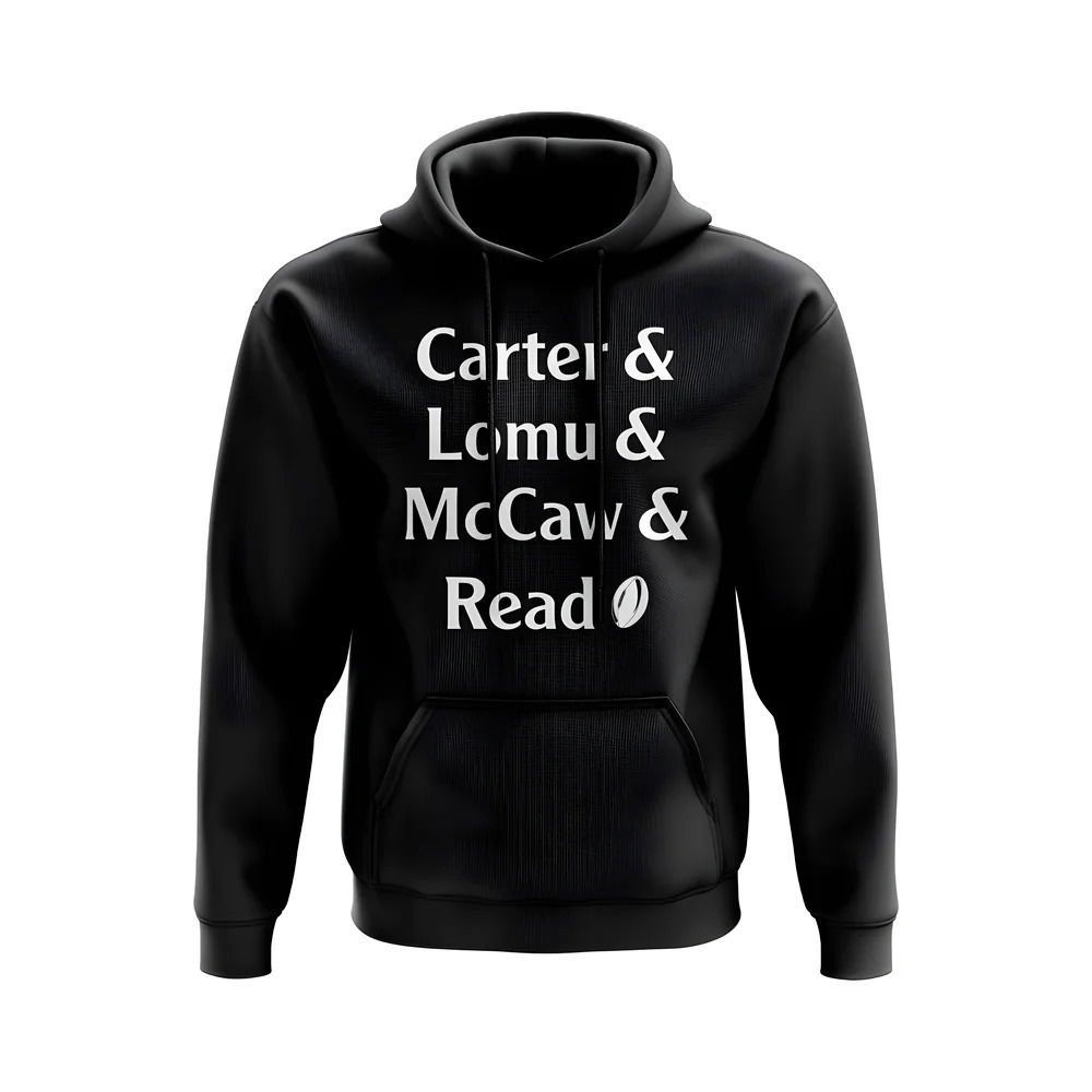 Carter, Lomu, McCaw, Read All Blacks Rugby Hoody (Black)