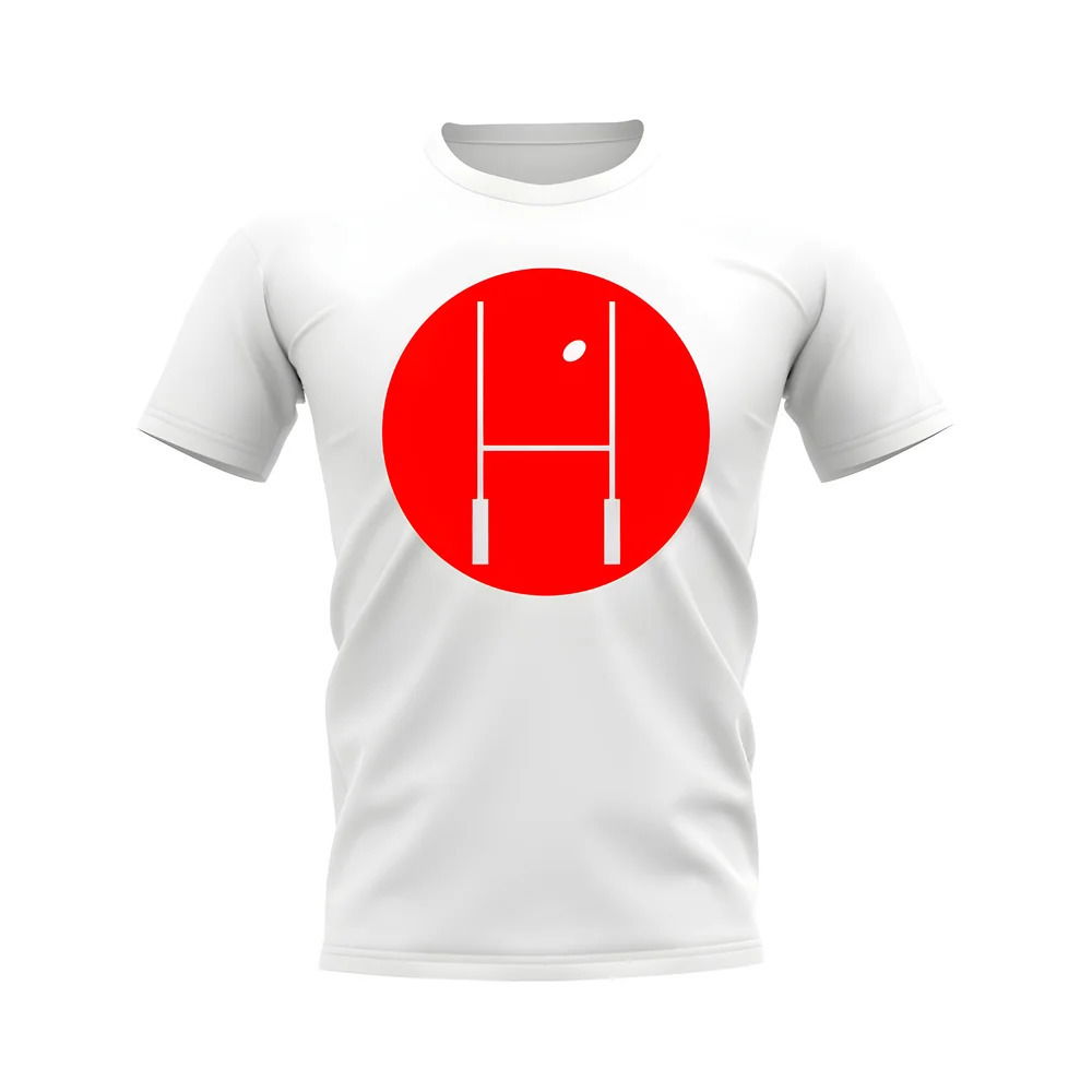 Between The Posts Red Circle Rugby T-Shirt (White)