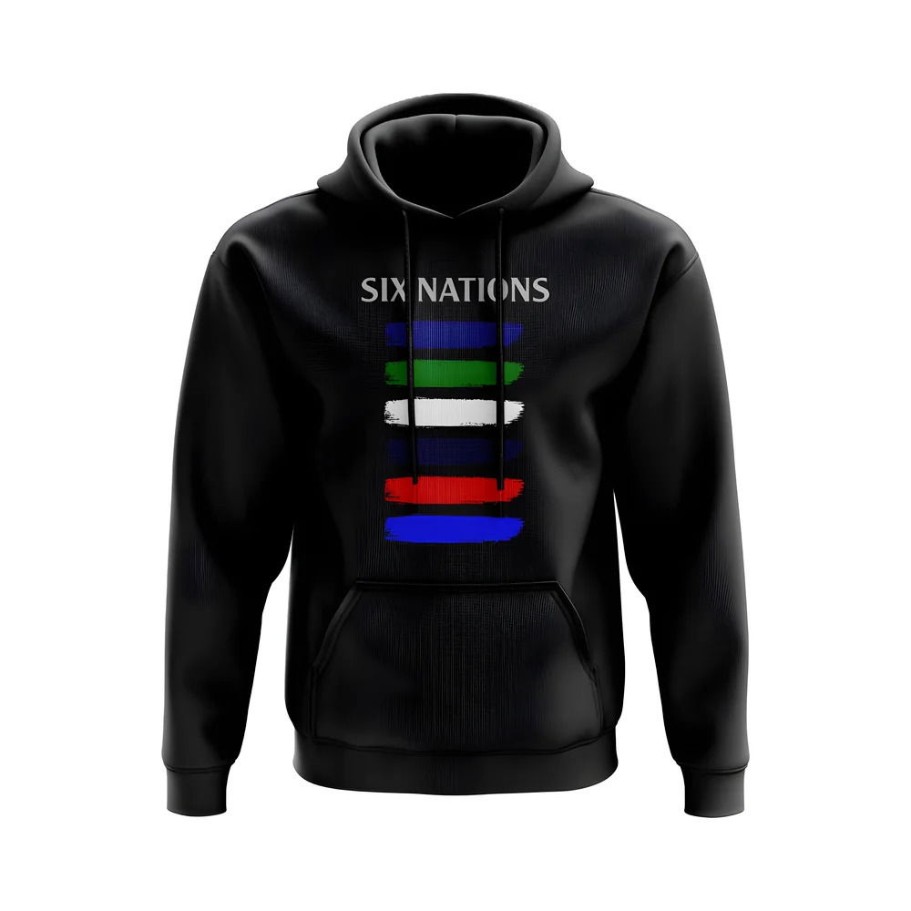6 Nations Countries Hoody (Black)