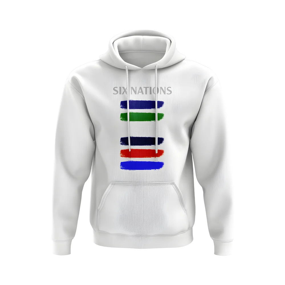 6 Nations Countries Hoody (White)