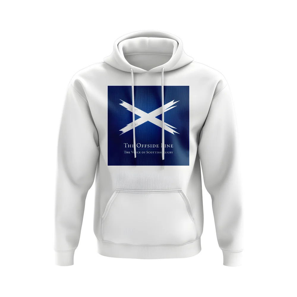 The Offside Line Scottish Rugby Hoody (White)