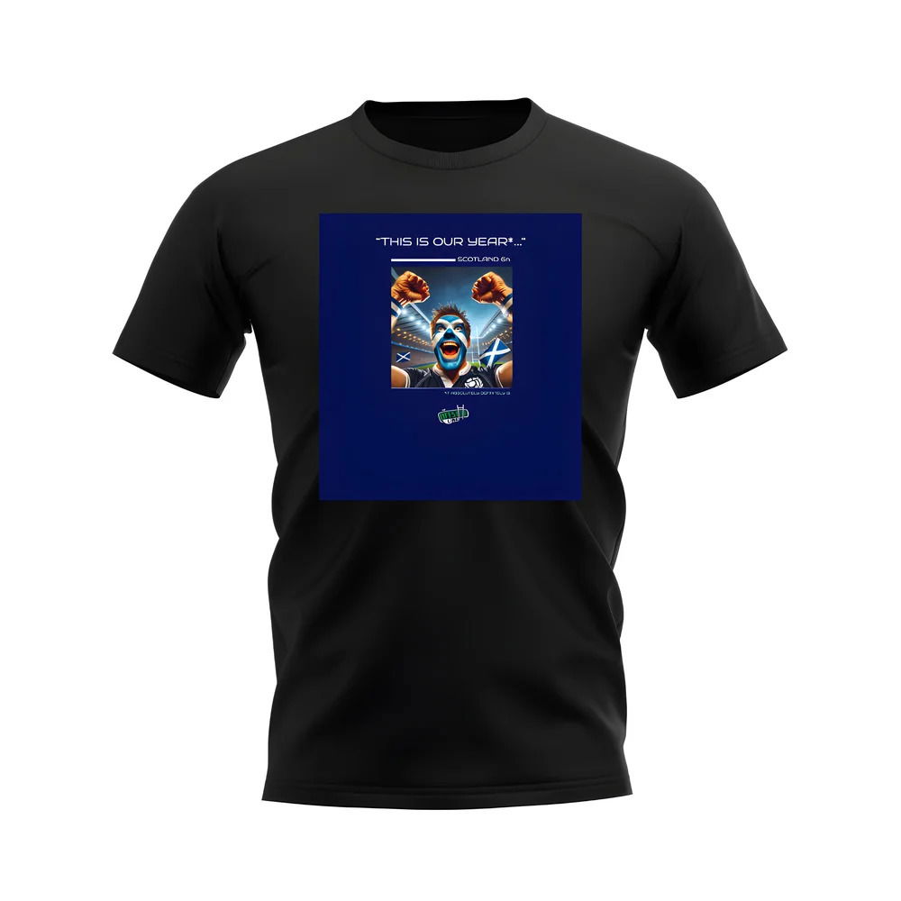 Scotland Our Year Rugby T-shirt - Version 3 (Black/Navy)