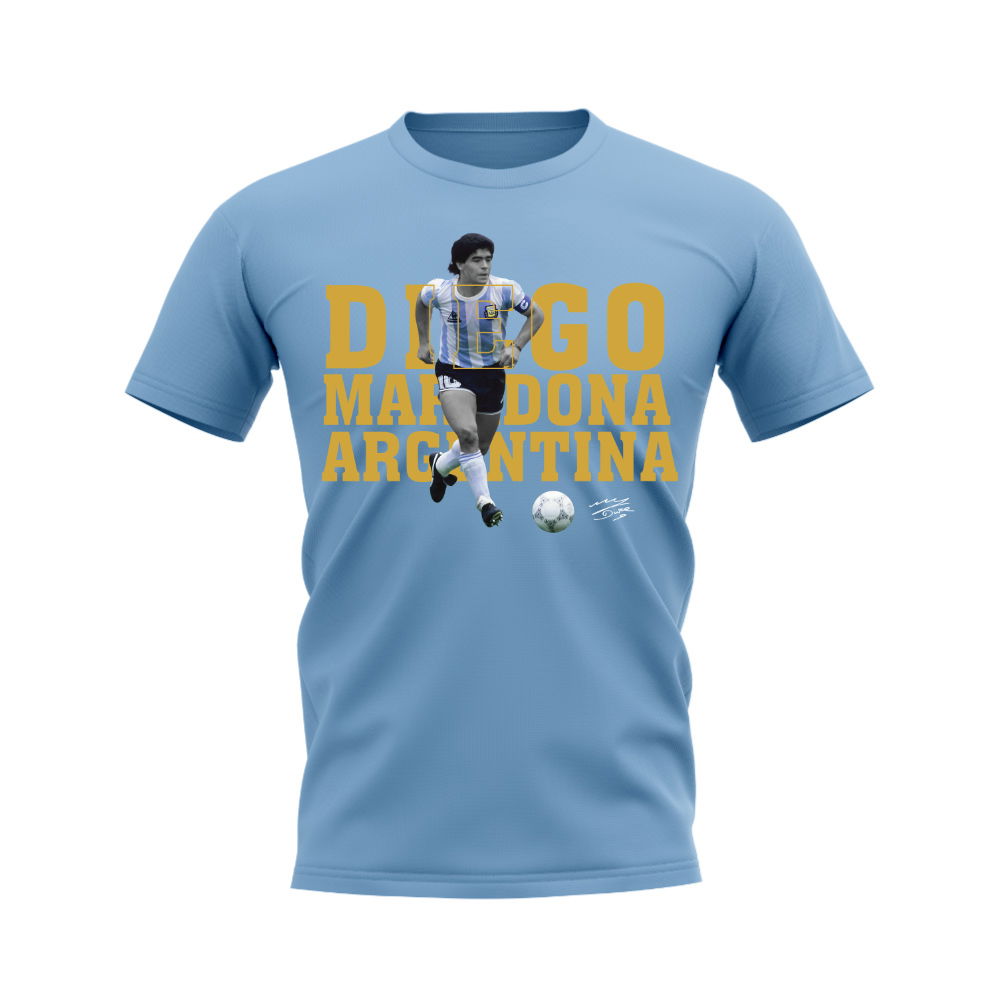 Diego Maradona Argentina Player Tee (Sky Blue)