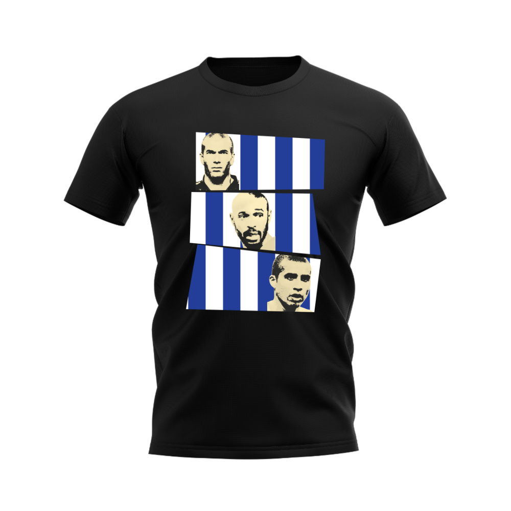 Zidane Henry Trezeguet France Trio T-Shirt (Black)