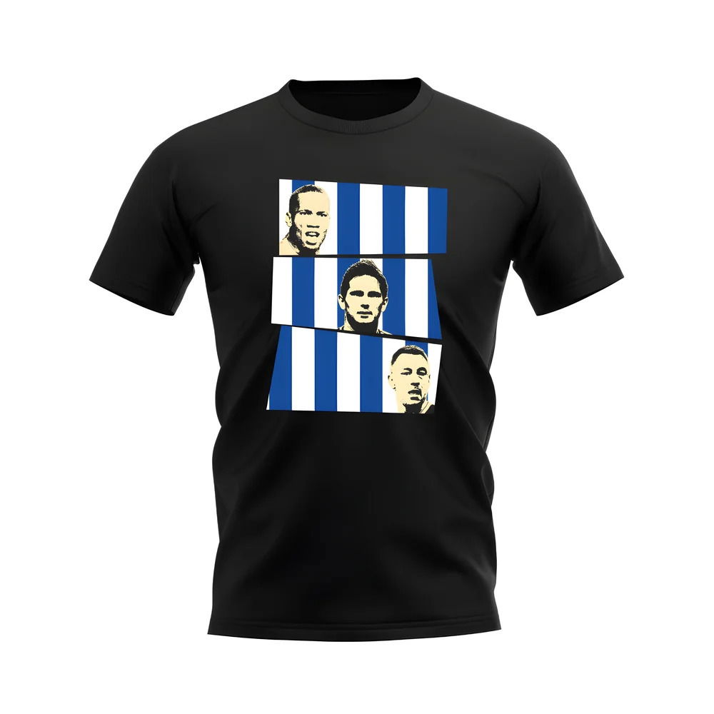 Drogba Lampard Terry Chelsea Trio T-Shirt (Black)