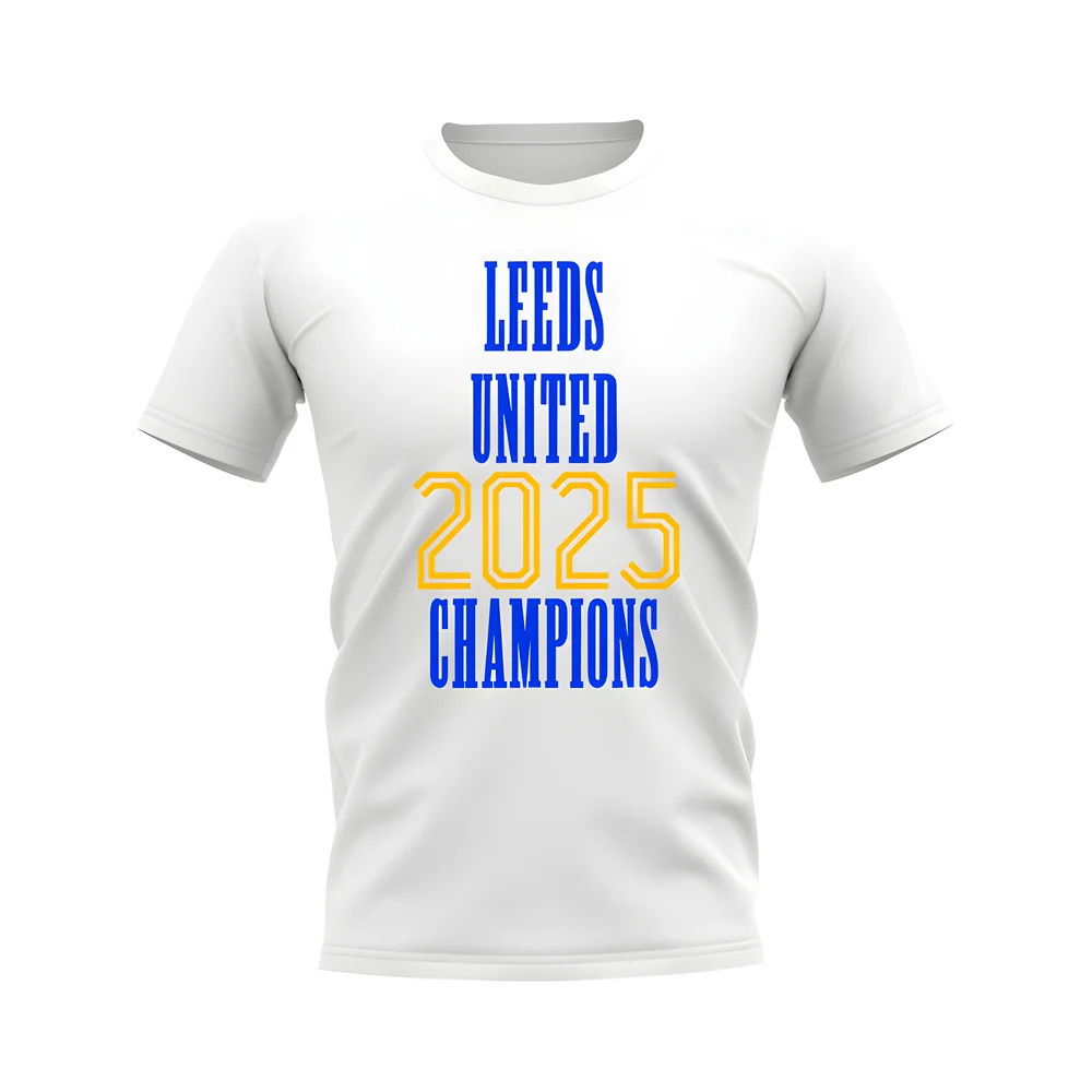 Leeds United 2025 Champions T-Shirt (White)