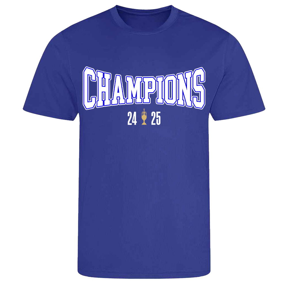 Leeds United 2024-25 Champions T-Shirt (Blue)