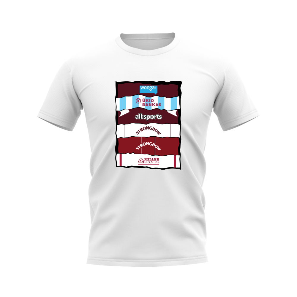Hearts Shirt Sponsor History T-shirt (White)
