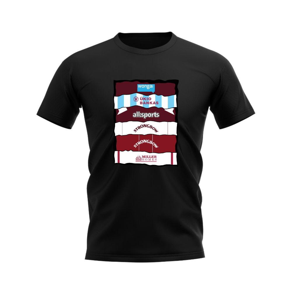Hearts Shirt Sponsor History T-shirt (Black)