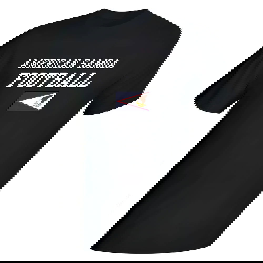 American Samoa Football T-Shirt - Black