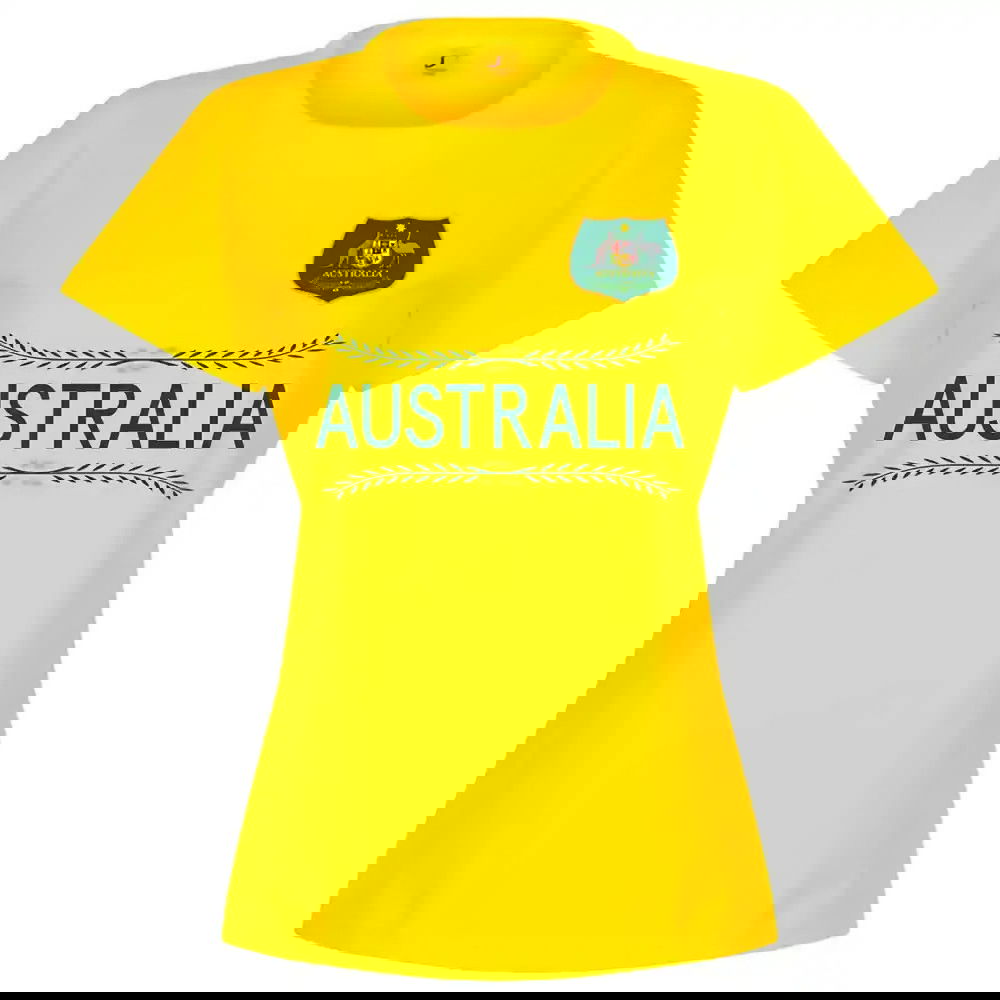 Australia Team Womens T-Shirt - Yellow