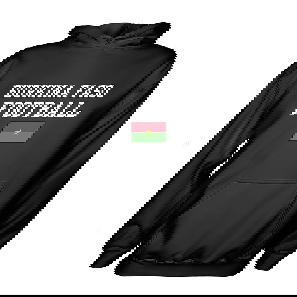 Burkina Faso Football Hoodie - Black