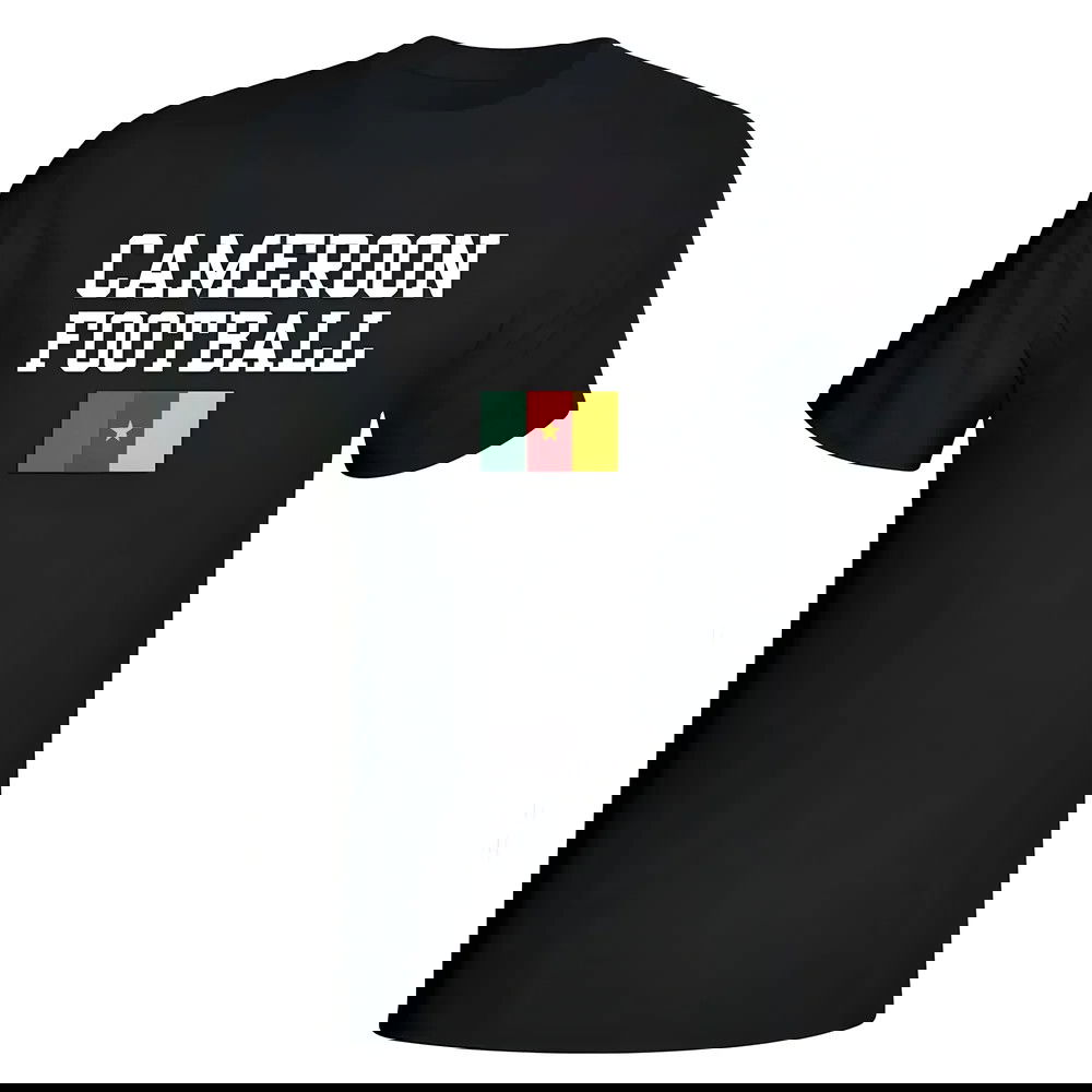 Cameroon Football T-Shirt - Black