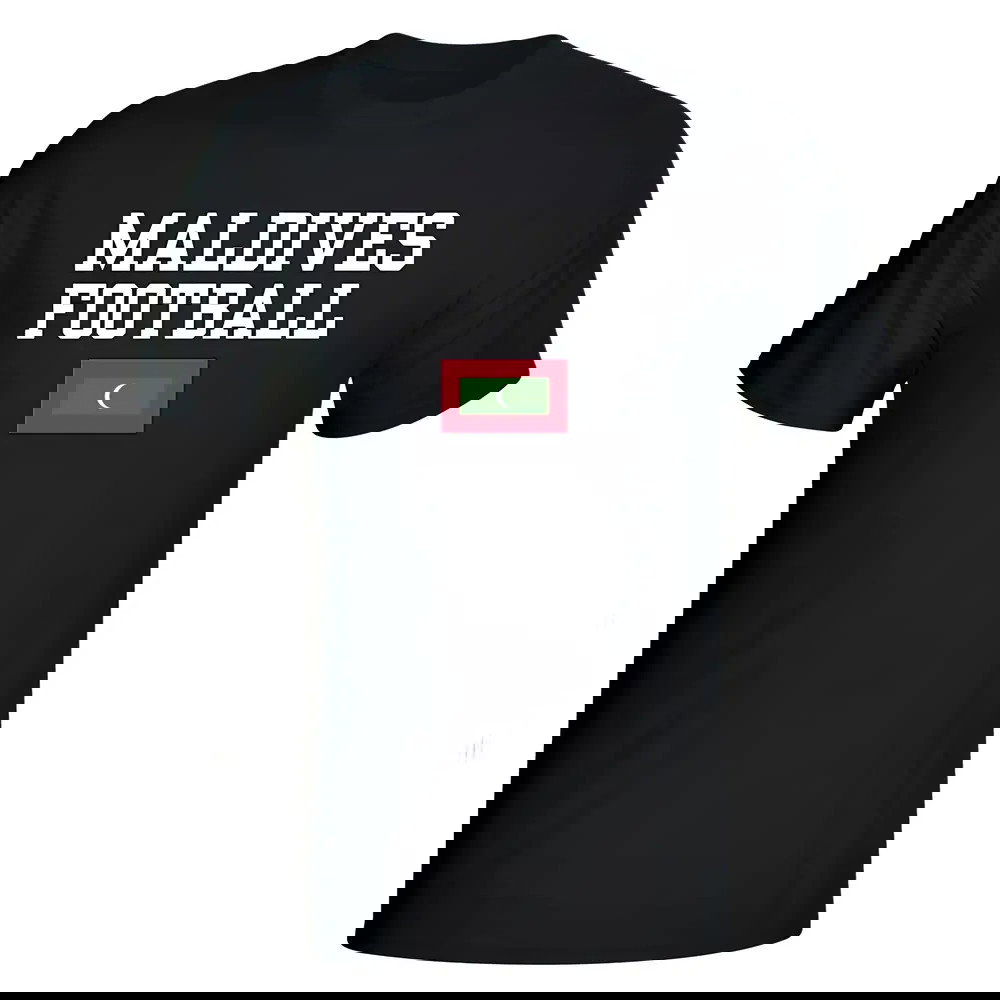 Maldives Football T-Shirt - Black