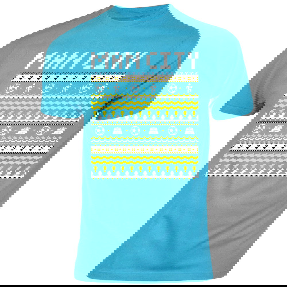 Man City Christmas T-Shirt (Sky Blue)