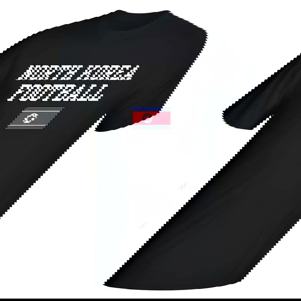 North Korea Football T-Shirt - Black