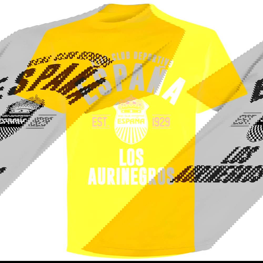 Real Club Deportivo Espana Established T-shirt - Yellow