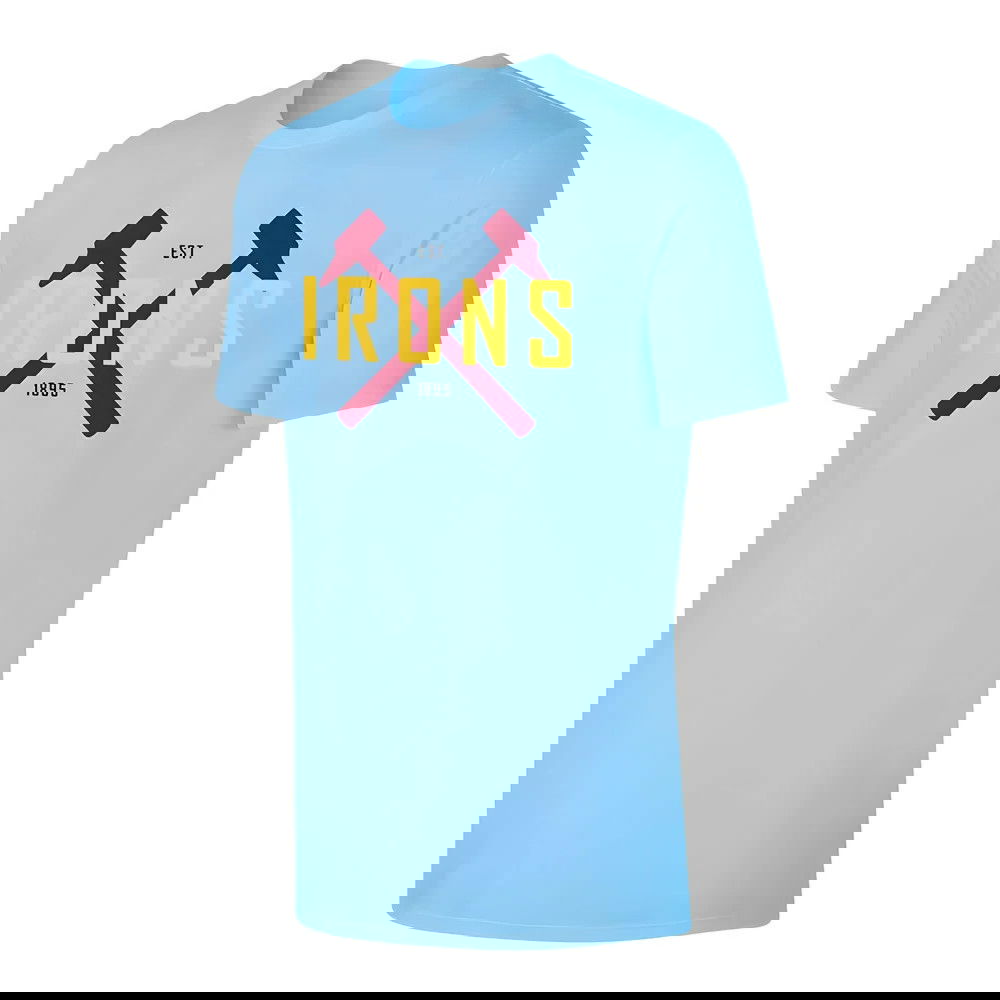West Ham \'IRONS\' t-shirt - Light Blue