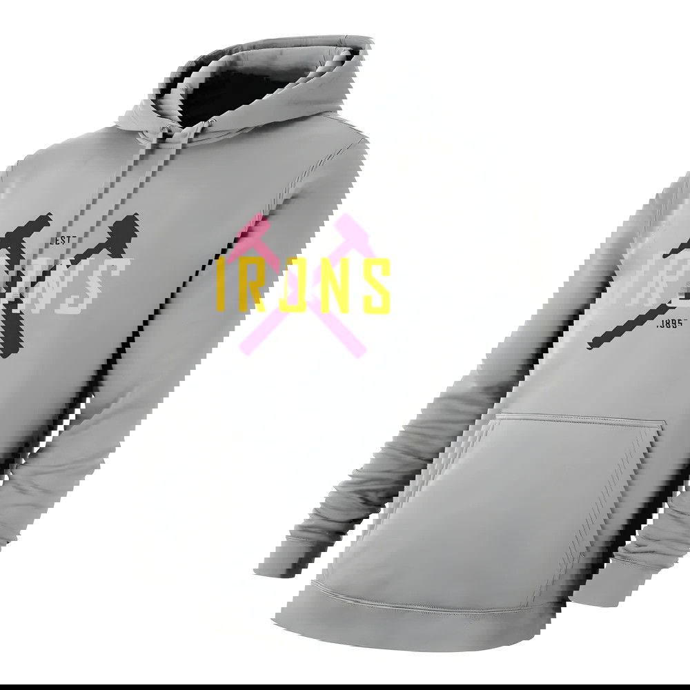 West Ham \'IRONS\' footer with hood - Grey