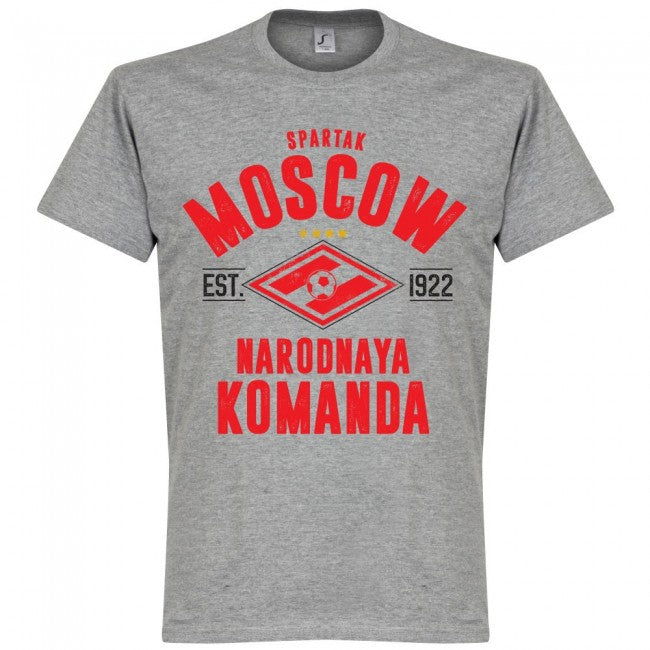 Spartak Moscow Established T-Shirt - Grey