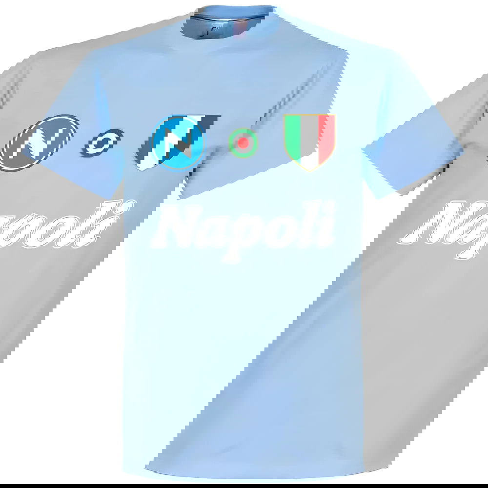 Napoli Maradona 10 Team T-Shirt - Sky