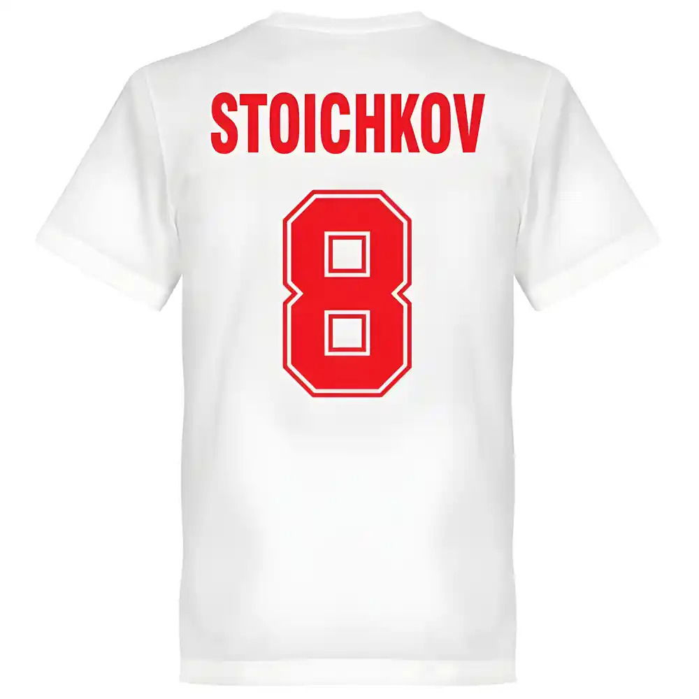 Bulgaria Stoichkov No.8 Team T-shirt - White