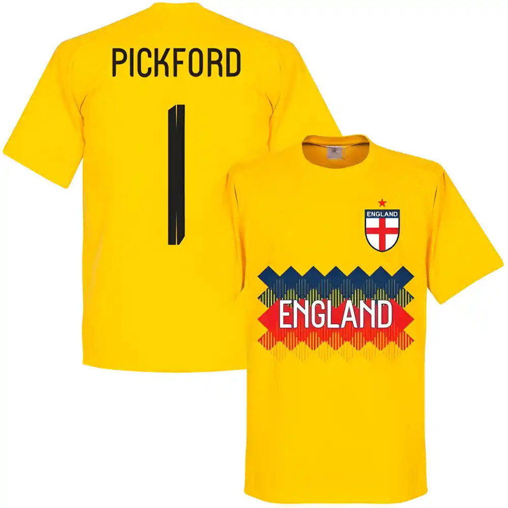 England Pickford 1 Team GK T-Shirt - Yellow