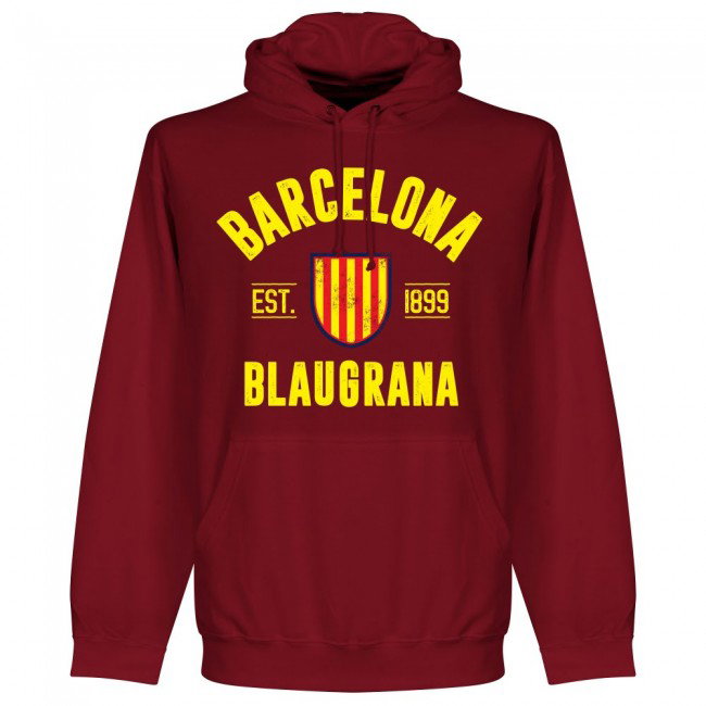 Barcelona Established Kids Hoodie - Maroon