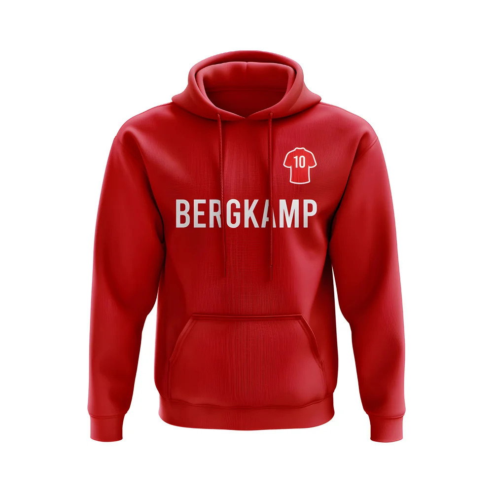 Dennis Bergkamp Arsenal Number Hoody (Red)