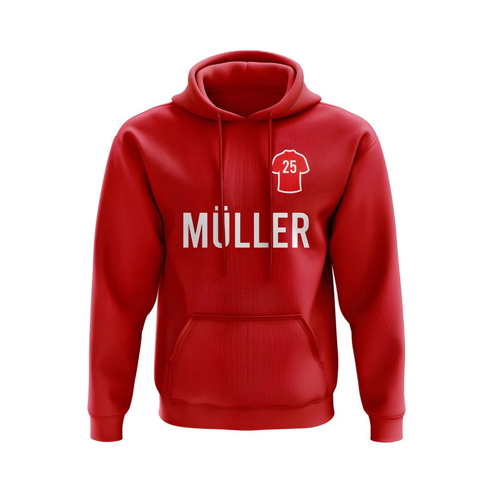 Thomas Muller Bayern Munich Number Hoody (Red)