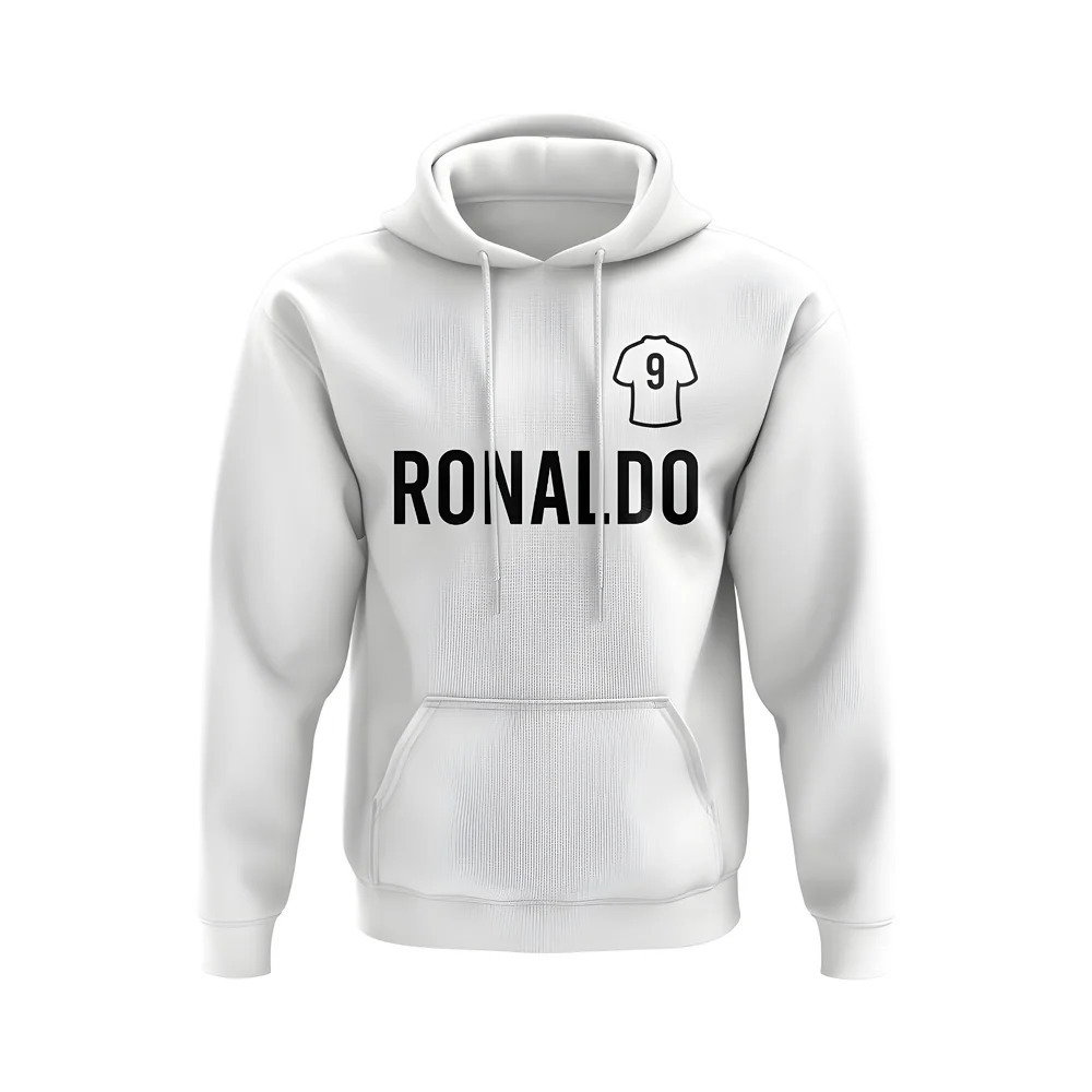 Ronaldo Nazario Real Madrid Number Hoody (White)